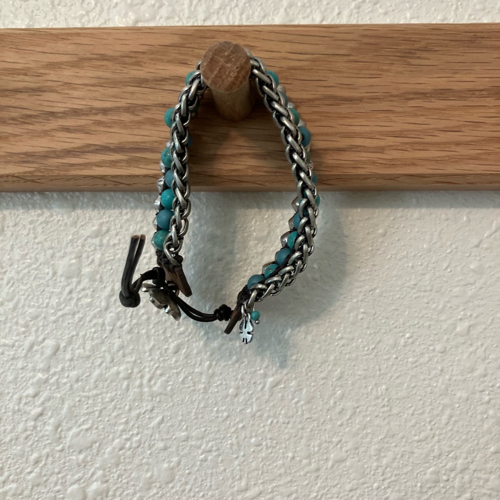 Lucky Brand Silver and Turquoise Multi-Strand Bracelet - Picture 2 of 3